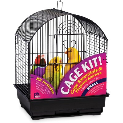 Prevue Pet Products 91101 Round Roof Bird Cage Kit, Black, 3/8"
