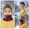 Unique Bargains Letters Neck Gaiter Navy Blue Pink 1 Pc - 2 of 4