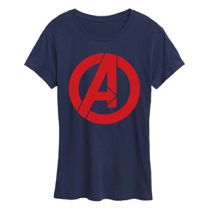 Women's - Marvel - Avengers A Logo Short Sleeve Graphic T-Shirt - 1 of 4