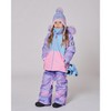 Deux par Deux Girl Two-Piece Play Snowsuit Purple Geo - 2 of 4
