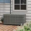 Bigget Outdoor 83 Gallon Steel Wicker Patio Deck Storage Box - 3 of 4