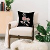 Deny Designs 16"x16" Rosebud Studio 'Admire Me' Floral Square Throw Pillow Black: Bohemian Decor, Indoor Polyester Fill, Zippered - 2 of 4
