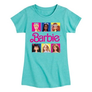 Girls' - Barbie - Barbie Doll Portraits Fitted Short Sleeve Graphic T-Shirt - 1 of 4