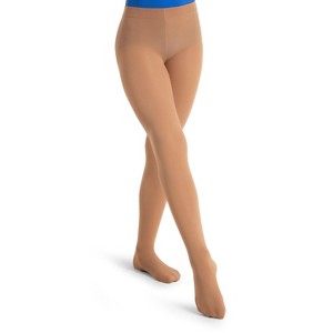 Capezio Ultra Soft Self Knit Waistband Transition Tight - Girls & Toddler - 1 of 4