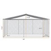 LAOTIES Large Outdoor Dog Kennel,Heavy Duty Chain Link Run With Waterproof Canopy And Lockable Gate,Easy Assembly (181" x 181" x 71") - 2 of 4