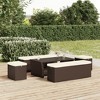 vidaXL Ottoman Bench with Cushion Brown 43.3 in.x11.8 in.x15.7 in. Poly Rattan - 3 of 4