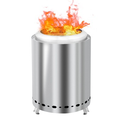 KTMBDW 7 Inch Tabletop Fire Pit with Stand - Smokeless, Stainless Steel Fire Pit for Camping, Outdoor & Patio