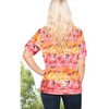 LA LEELA Button Down Shirt for Women Casual Summer Beach Party Blouses Shirt Hawaii Blouse Short Sleeve Tropical Vacation Hawaiian Shirts - 3 of 4