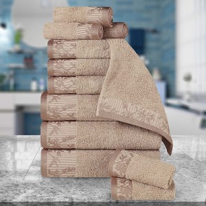 Charming Floral Accent Cotton Towel Set by Blue Nile Mills - 1 of 4