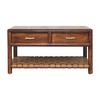 Regency Woven Console, Solid Mango Wood, 4 Drawers, Braided Open Shelf - 2 of 4