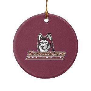 Bloomsburg University Primary Logo Porcelain Holiday Christmas Tree Ornament  2.8" (7.1 cm) - 1 of 4