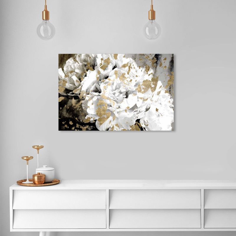 24&#34; x 36&#34; Petals in the Wind Floral and Botanical Unframed Canvas Wall Art in Gold - Oliver Gal, 4 of 5