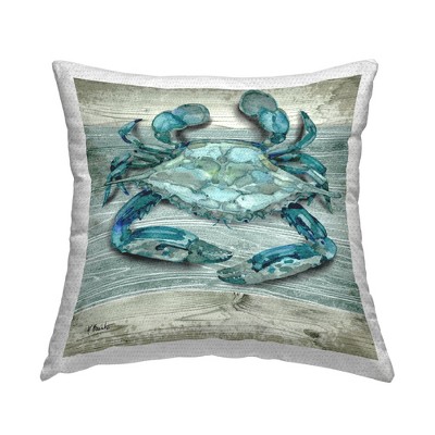 Stupell Industries Nautical Blue Crab Boardwalk, 18 x 18
