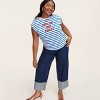Women's Life of the Party Stripe Sleeveless Graphic T-Shirt -  kate spade new york x Target Blue/White - 3 of 4