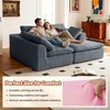KWPZQEB 110.2" Modern L-Shape Sofa, Chenille Floor Modular Sofa with 2 Pillows, 4 Seater Couches Sofa with Deep Seat for Living Room - 2 of 4