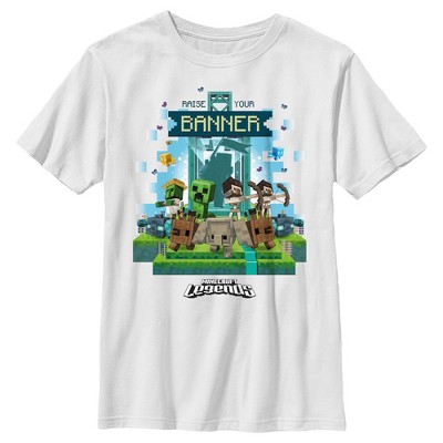 Boy's Minecraft Legends Raise Your Banner T-shirt : Target