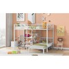 Full Over Twin Metal Bunk Bed with Built-in Desk, Shelves and Ladder - 4 of 4