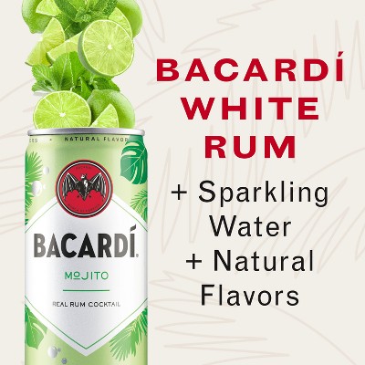 Bacardi Real Rum Mojito Cocktail - 4pk/355ml Cans