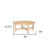 HomeRoots 39" Natural and White Solid Wood Round Distressed Coffee Table - 3 of 4