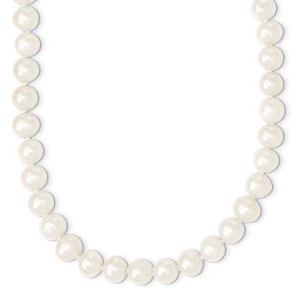 Black Bow Jewelry 9-10mm, White FW Cultured Pearl Endless Strand Necklace, 80 Inch - 1 of 4