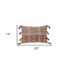 HomeRoots 14" X 20" Beige and Brown Southwestern Cotton Throw Pillow With Tassels - 3 of 4