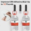 LunaLulinlk Adhesive Hooks,15 Pcs, Heavy Duty Hold 12Lbs, Stainless Steel Black Wall Hanger, Adhesive Hanger for Hanging, Metal Sticky J Strip Hooks - 4 of 4