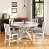 VECELO 5/7-Piece Rustic Dining Table Set with Foldable Round-to-Square MDF Top Table & 4/6 Armless Upholstered Dining Chairs, Gray - 4 of 4