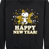 Women's - Peanuts - Happy New Year Lightweight French Terry Wide Neck Long Sleeve Shirt - 2 of 4