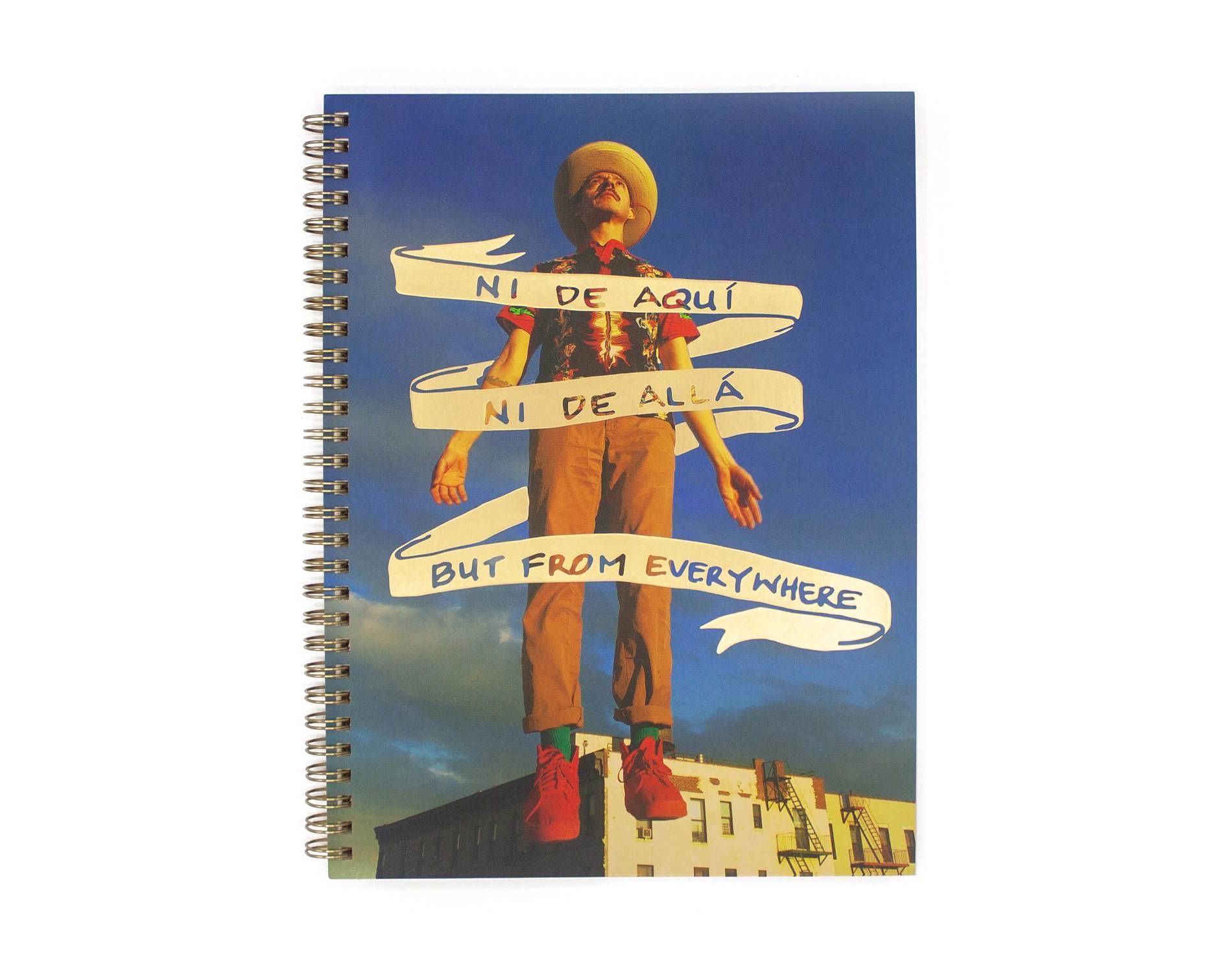 College Ruled 1 Subject Spiral Notebook 7.5"x10" Ni De Aqui - West Emory: Perforated, Hard Cover, School Supplies, 74 Pages