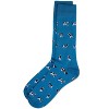Memoi Men's Cows Rayon From Bamboo Crew Socks Blue Sapphire 10-13 - 3 of 3