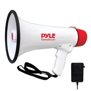 Pyle PMP48IR Portable Megaphone Bullhorn with Built-in Rechargeable Battery, Siren Alarm, Aux Input for MP3, 40W Power - 1 of 4