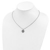 Black Bow Jewelry 1/4 Ctw White & Black Diamond 13mm Heart Necklace in Sterling Silver - 4 of 4