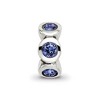 Black Bow Jewelry Sterling Silver September Crystal Birthstone, 6-Stone Bead Charm - 3 of 4