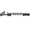 International HX520 Tandem Tractor Light Gray with 53' Flat Bed Trailer 1/50 Diecast Model by Diecast Masters - 2 of 3