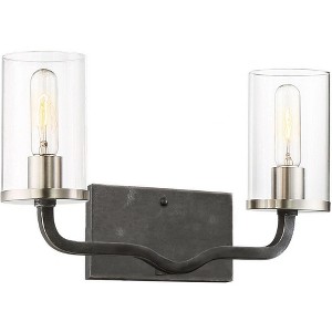 Nuvo Lighting Sherwood 2 - Light Vanity in  Iron Black/Brushed Nickel - 1 of 1