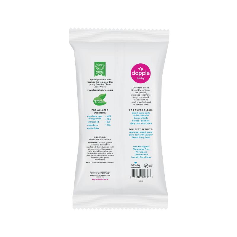 Dapple Breast Pump Cleaning Wipes - Fragrance Free - 25ct, 3 of 7