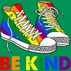 Adult Design By Humans Be Kind Sneakers LGBTQIA PrideBy Legato Tendo T-Shirt - 2 of 2