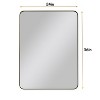 CAVINAS Rectangle Bathroom Mirror,Modern Metal Frame Vanity Mirror,Wall Mirror with Anti-Fog Coating,Bathroom and Living Room Decor,Black - 3 of 4