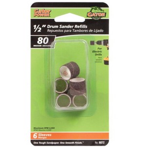 Gator 0.5 in. D X 1/2 in. L Aluminum Oxide Abrasive Sleeve Refill 80 Grit Medium 6 pc - 1 of 1