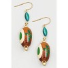 Slickblue Women's Boho Earrings, 2.5" Oval Wood Bead Drop, Festival Style Jewelry, Chic Look, Multi Color - 2 of 4