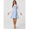 Allegra K Women's U Neck Faux Suede Sleeveless A-Line Pleated Dress - 4 of 4