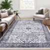 Oriental Vintage Area Rug - Washable Non-Slip Ultra-Thin No-Shedding Carpet, Distressed Print Indoor Rug for Nursery Playroom Dining Room Office - 3 of 4