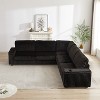 VYNXARIA 110-Inch Corduroy Corner Sofa,L Shaped Corner Couch with two storage spaces,Deep Seat Comfy Upholstered Couches for Living Room - 2 of 4