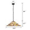 Chloe Lighting Merlin Mission 2 Light Blackish Bronze Ceiling Pendant 16`` Wide - 4 of 4