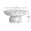 Christopher Knight Home Shipley Outdoor Handcrafted Lightweight Concrete Round Coffee Table - 3 of 4
