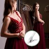Akoasm 4-Piece Heavy-Duty Garment Clips for Wedding Dress Fitting Mannequins-Silver - 2 of 4