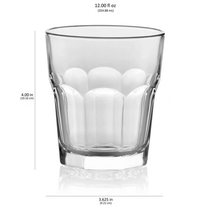 Libbey Gibraltar 12-ounce Clear Glass Rocks Glasses, Set of 12