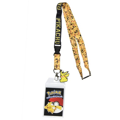 Pokemon Gotta Catch 'em All 2-sided Pikachu Id Badge Holder Rubber Charm  Lanyard Multicoloured : Target