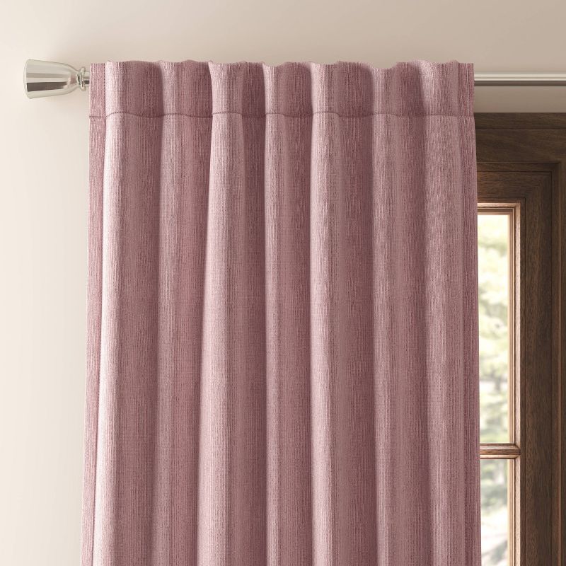 Blackout Corded Ribbed Curtain Panels - Threshold™, 1 of 7