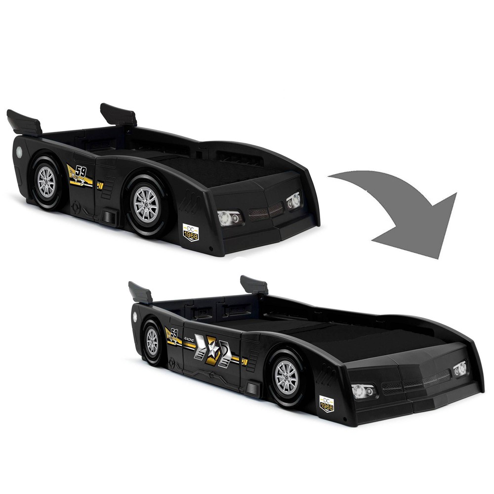 Photos - Bed Toddler/Twin Grand Prix Race Car Kids'  Black - Delta Children